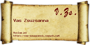 Vas Zsuzsanna névjegykártya